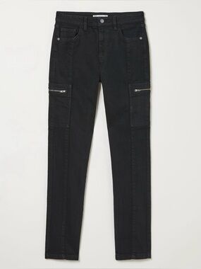 FATFACE London.Malvern Cargo Trousers in black. Size 8.